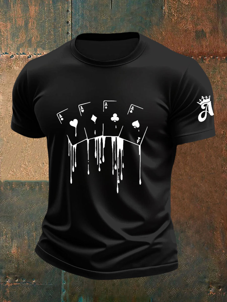 Men's Funny Poker Casual T-Shirt