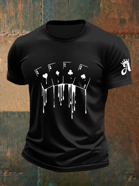 Men's Funny Poker Casual T-Shirt