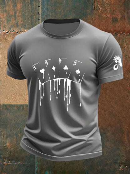 Men's Funny Poker Casual T-Shirt
