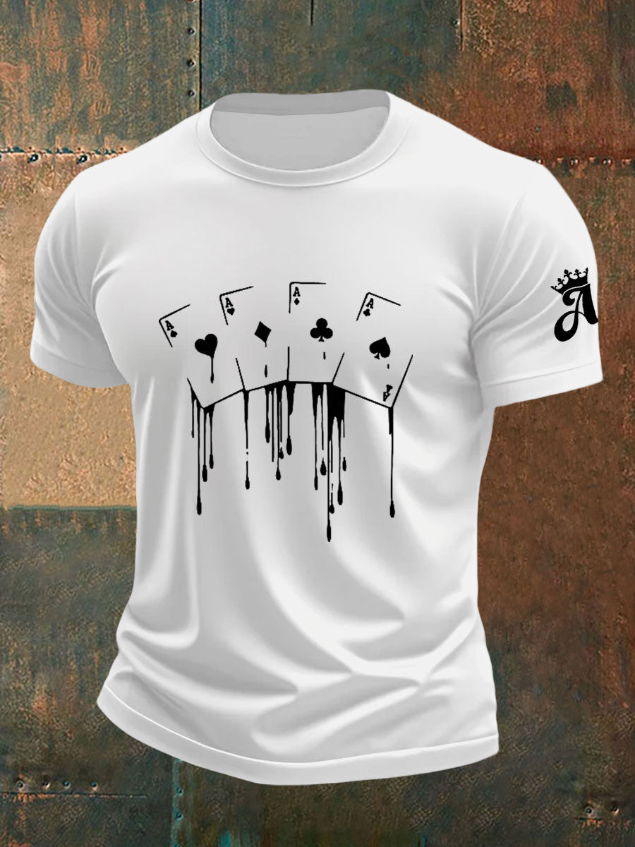 Men's Funny Poker Casual T-Shirt