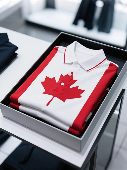 Men's Canadian Maple Leaf Print Casual Top