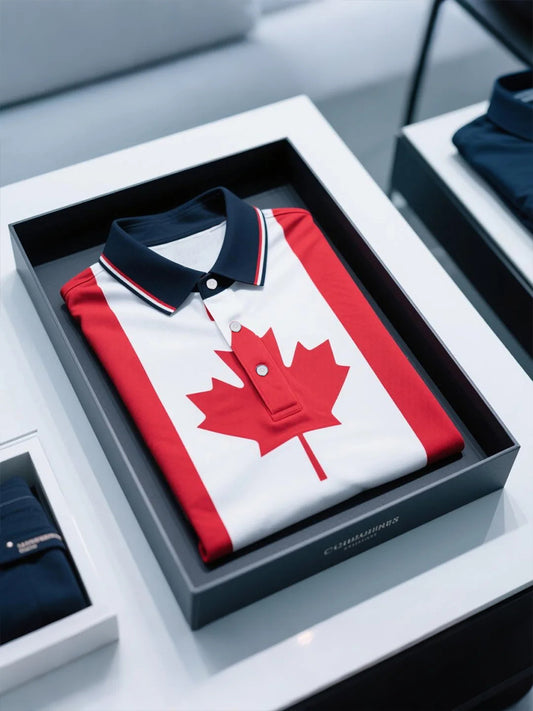 Men's Canadian Maple Leaf Print Casual Top