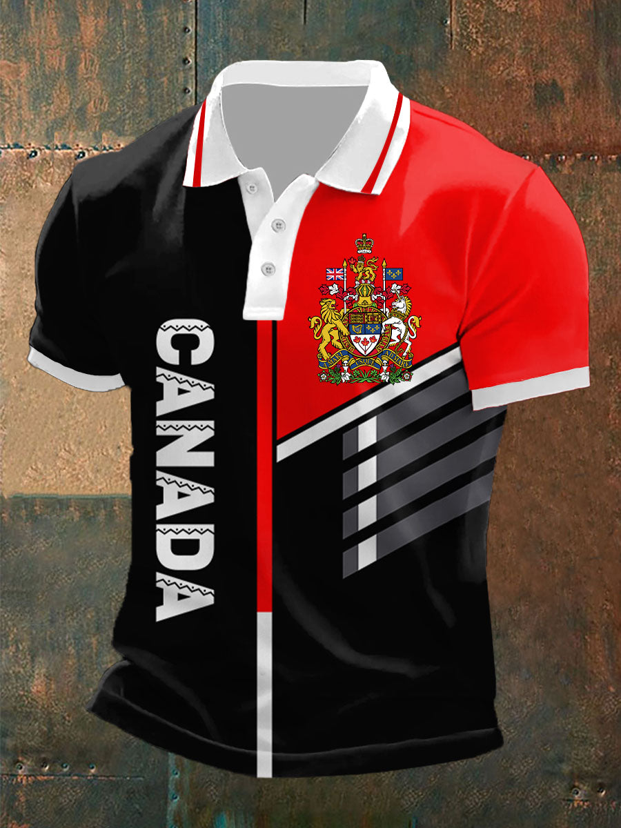 Men's Canada Print Casual Top