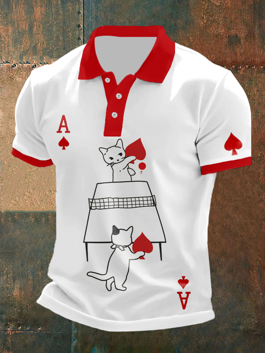 Men's Funny Poker Art Print Top