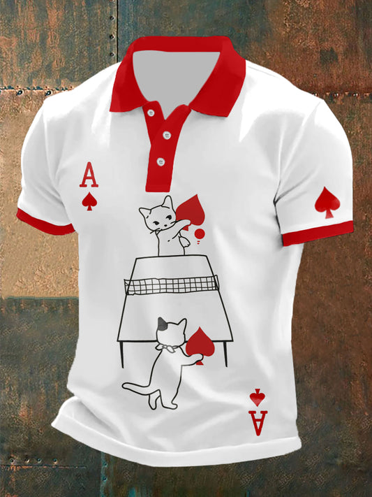 Men's Funny Poker Art Print Top