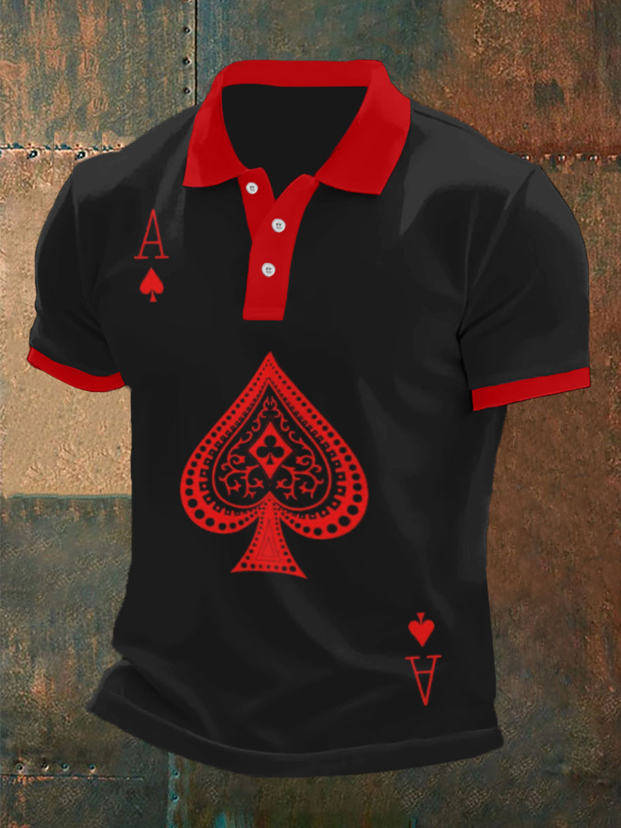 Men's Texas Hold'em Ace of Spades Top