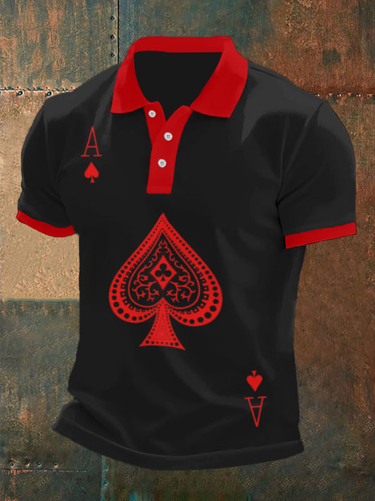 Men's Texas Hold'em Ace of Spades Top
