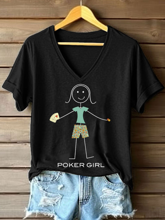 Women's Texas Hold'em Inspired Art Print T-Shirt