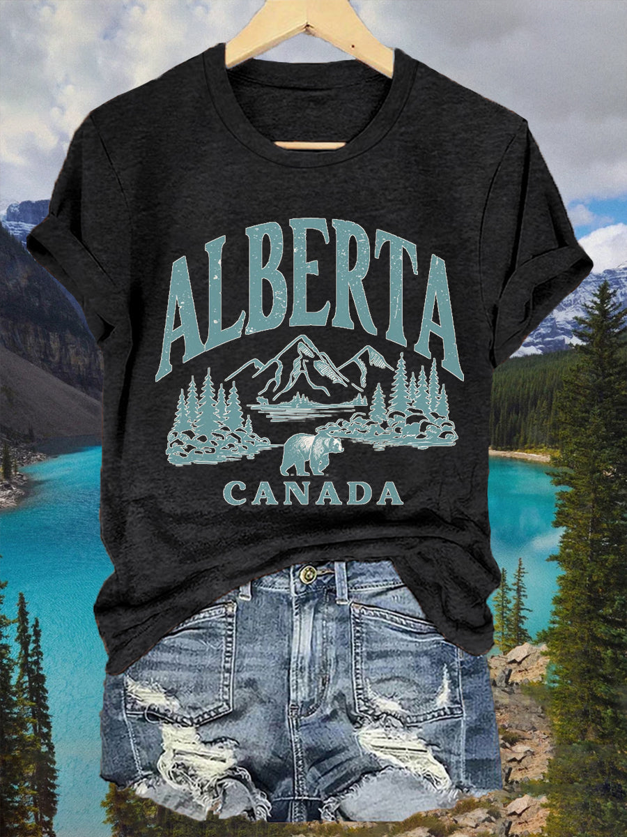Women's Vintage 90s Alberta Mountain Casual Tee