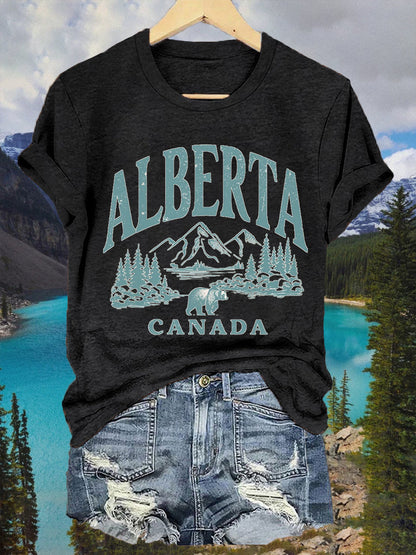 Women's Vintage 90s Alberta Mountain Casual Tee