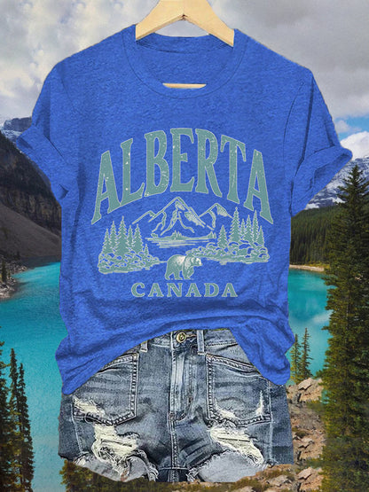 Women's Vintage 90s Alberta Mountain Casual Tee