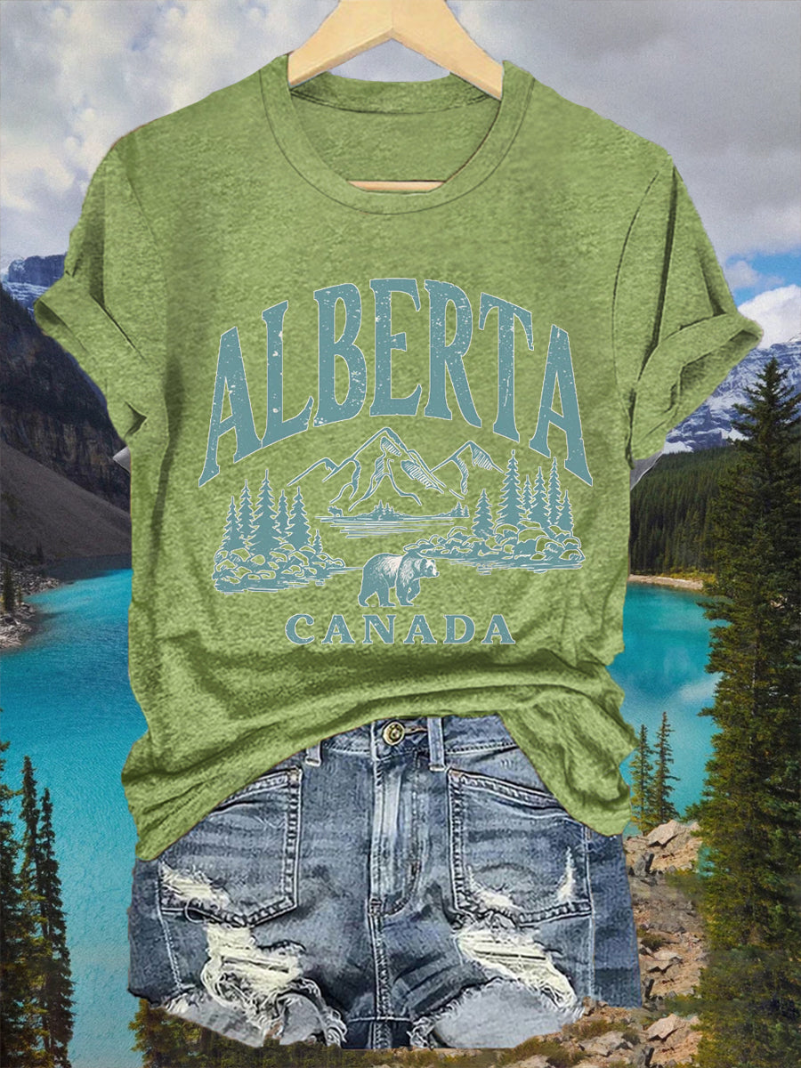 Women's Vintage 90s Alberta Mountain Casual Tee