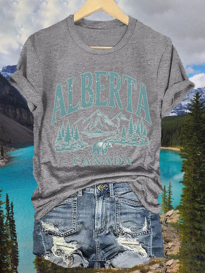 Women's Vintage 90s Alberta Mountain Casual Tee