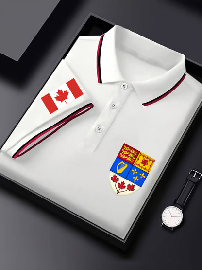 Men's Canadian Flag Maple Leaf Canadian Armed Forces Print Casual Top