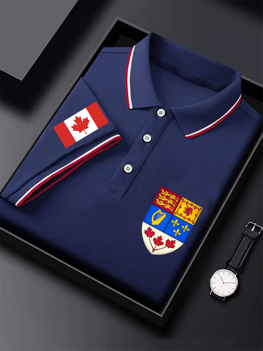 Men's Canadian Flag Maple Leaf Canadian Armed Forces Print Casual Top