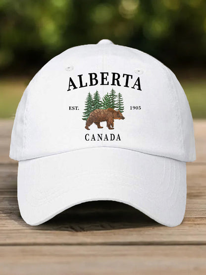 Unisex Alberta Grizzly Bear Print Hat
