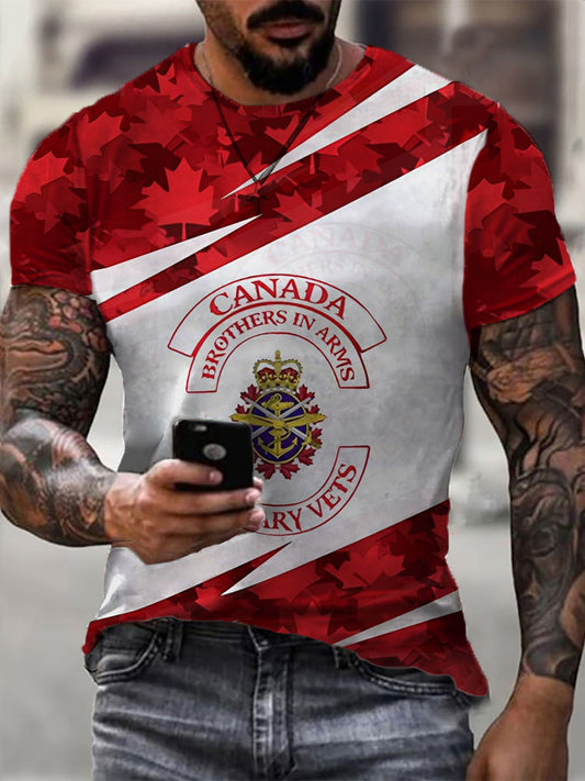 Men's Canada Print Casual T-Shirt