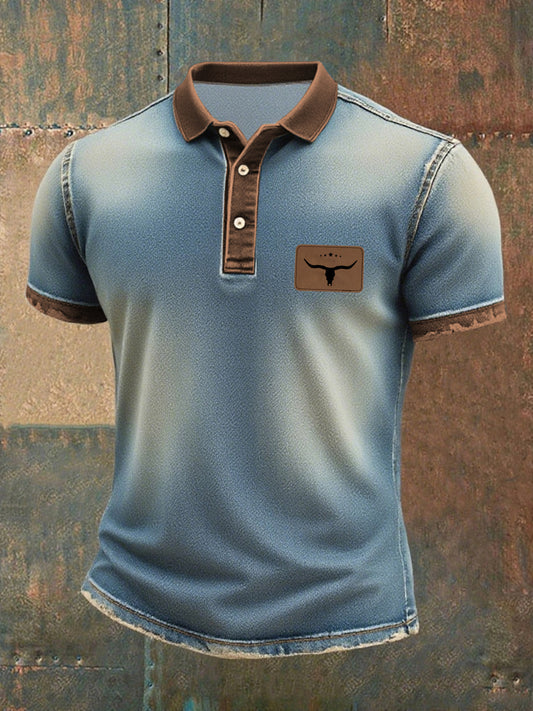 Men's Western Denim T-shirt