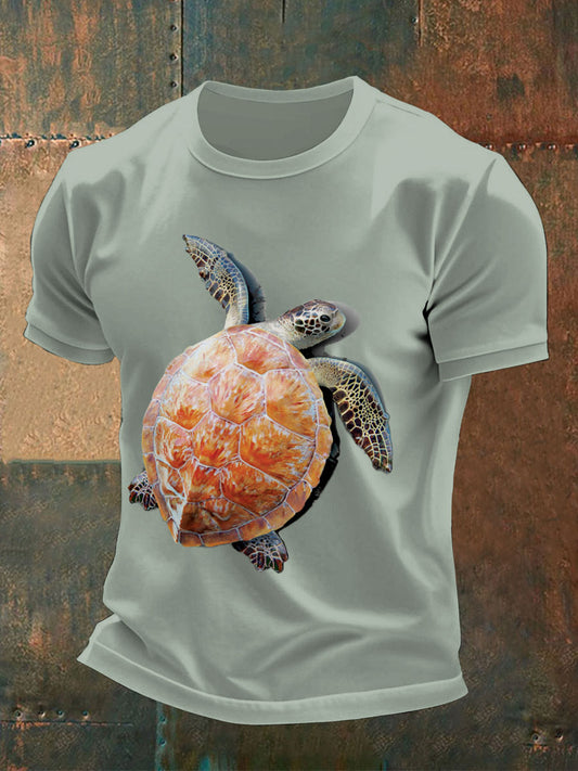 Men's fun turtle print t-shirts