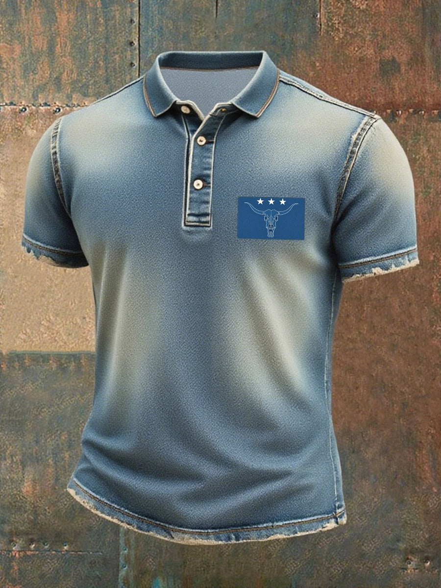 Men's Western Denim T-shirt
