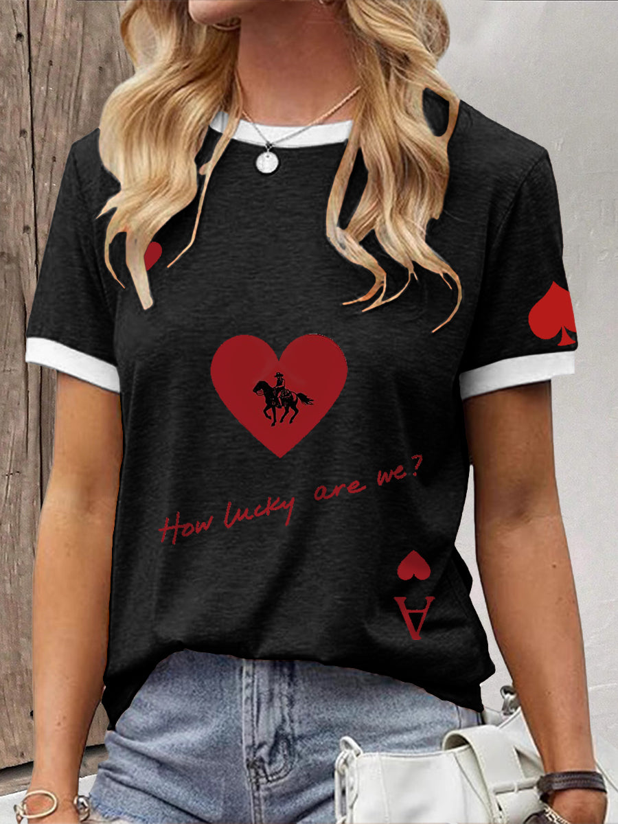 Women's poker t-shirt