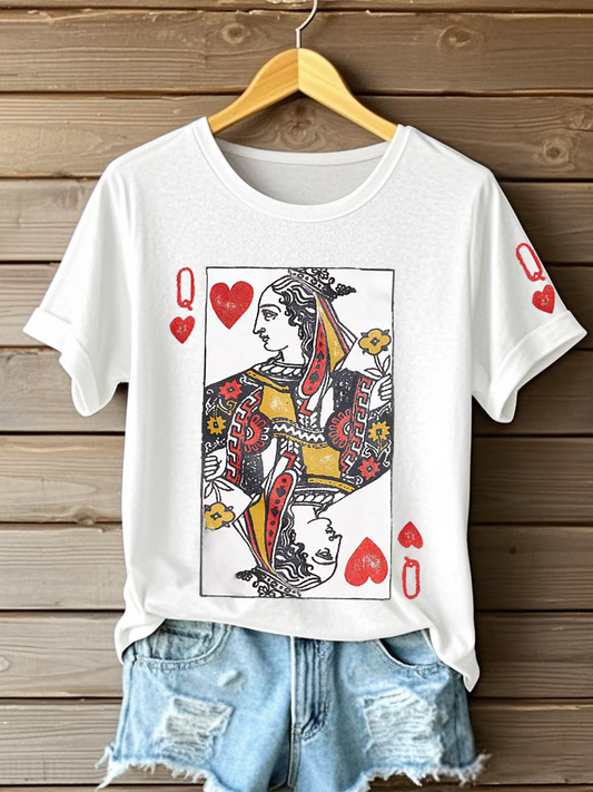 Women's Poker Queen of Hearts T-shirts