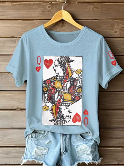 Women's Poker Queen of Hearts T-shirts
