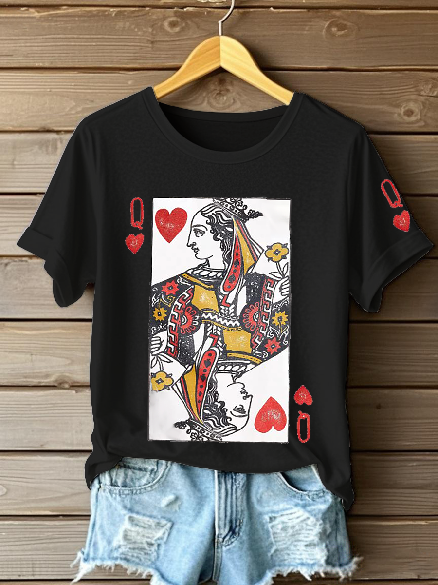 Women's Poker Queen of Hearts T-shirts