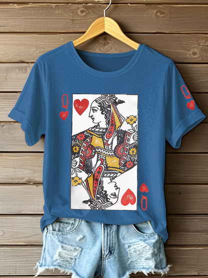 Women's Poker Queen of Hearts T-shirts