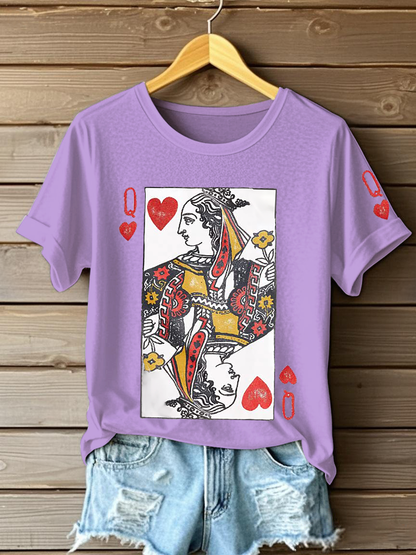 Women's Poker Queen of Hearts T-shirts