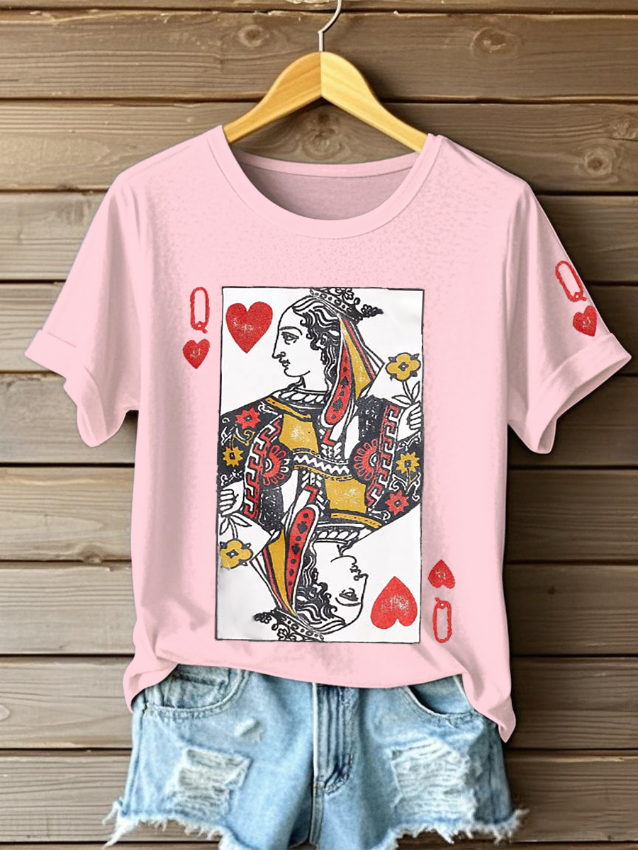 Women's Poker Queen of Hearts T-shirts