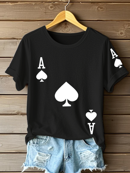 Women's Poker Ace of Spades T-shirts