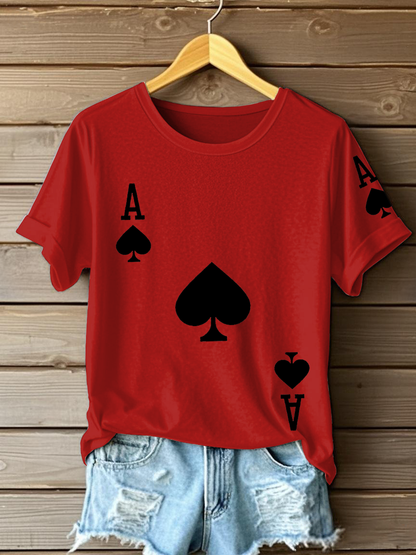 Women's Poker Ace of Spades T-shirts