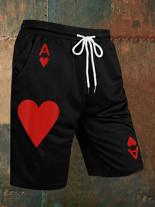 Men's Poker Hearts A Shorts