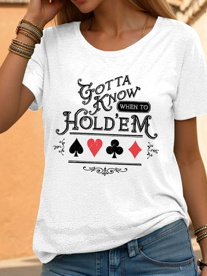Women's poker t-shirt