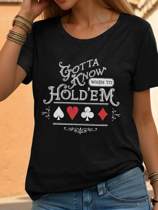 Women's poker t-shirt