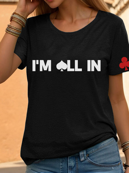 Women's poker t-shirt