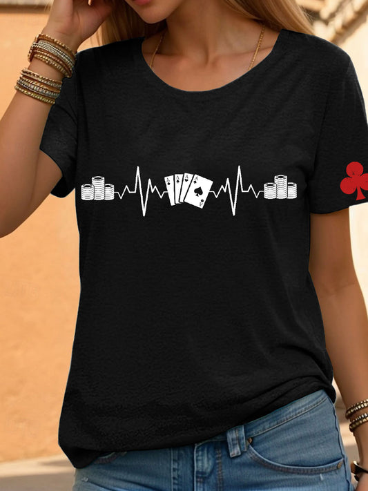 Women's poker t-shirt