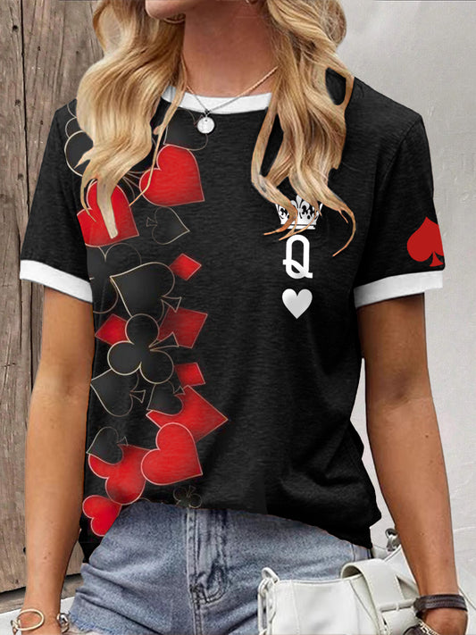 Women's poker t-shirt