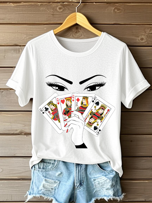 Women's Playing Card Slam Queen T-Shirts