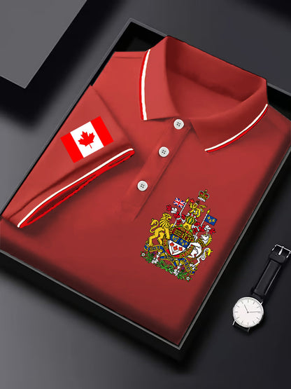 Men's Happy Canada Day Canadian Maple Leaf  Print Casual Top