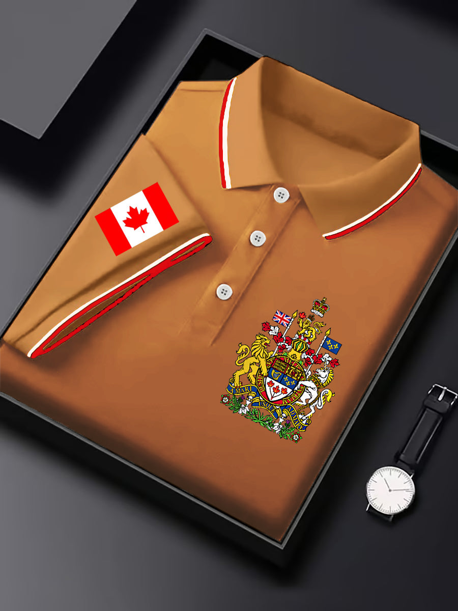 Men's Happy Canada Day Canadian Maple Leaf  Print Casual Top