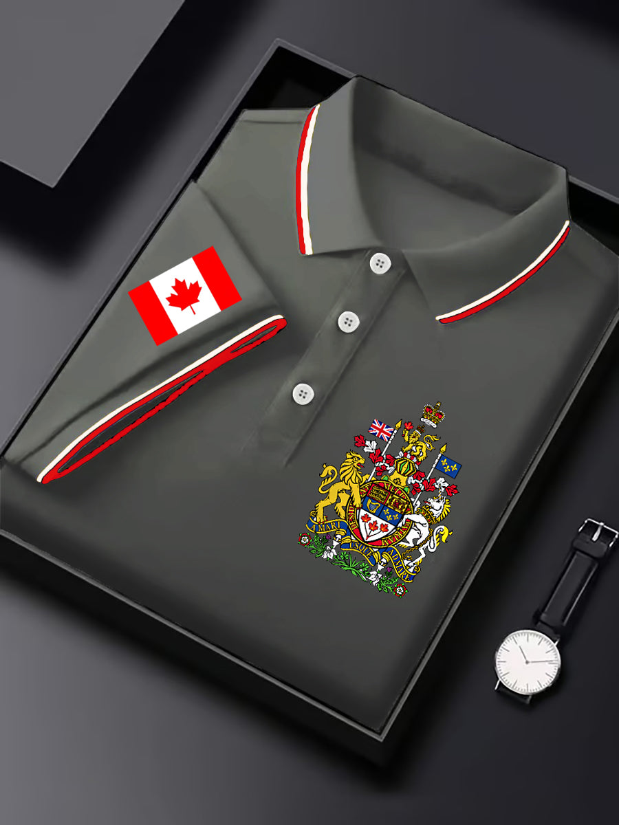 Men's Happy Canada Day Canadian Maple Leaf  Print Casual Top