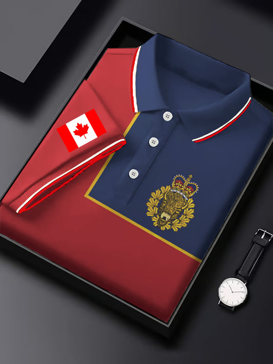 Men's Happy Canada Day Canadian Maple Leaf  Print Casual Top