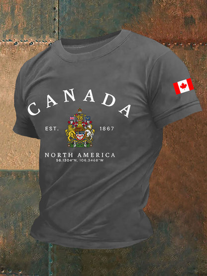 Men's Canada Print Casual T-Shirt