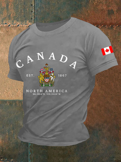 Men's Canada Print Casual T-Shirt
