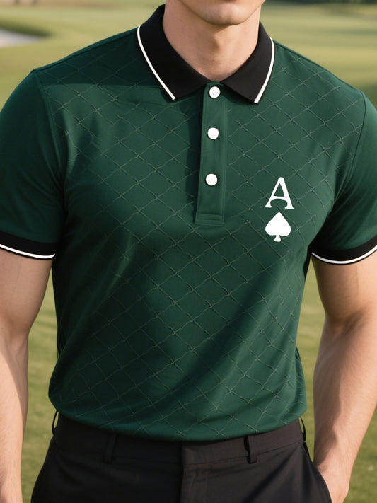 Men's poker business-style T-shirt