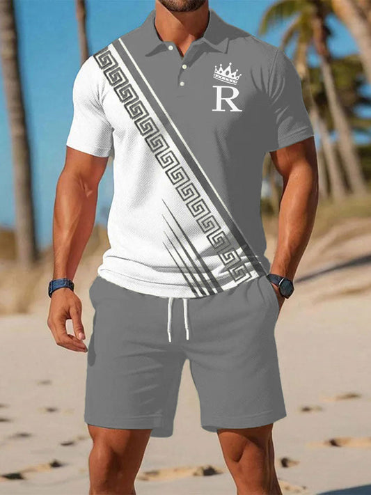 Men's Casual Business Short Sleeve Shirt Suit