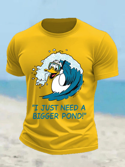 Men's Funny Duck I Just Need A Bigger Pond Casual Tee
