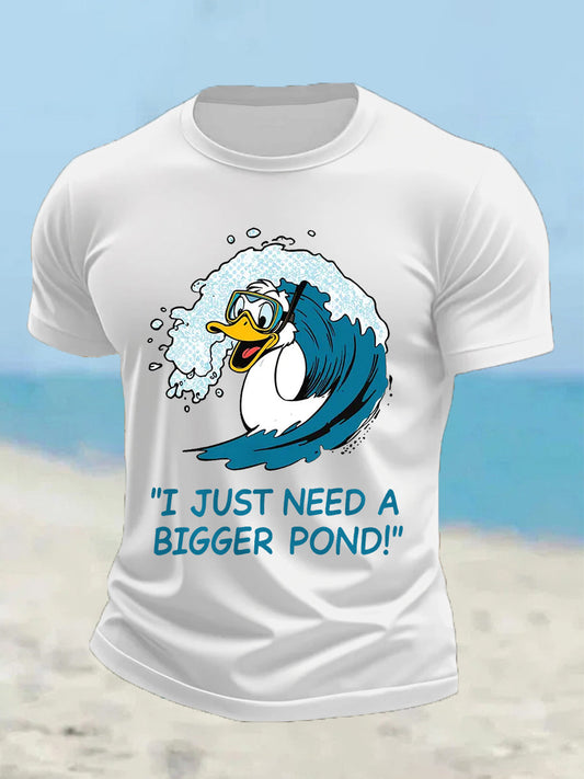 Men's Funny Duck I Just Need A Bigger Pond Casual Tee